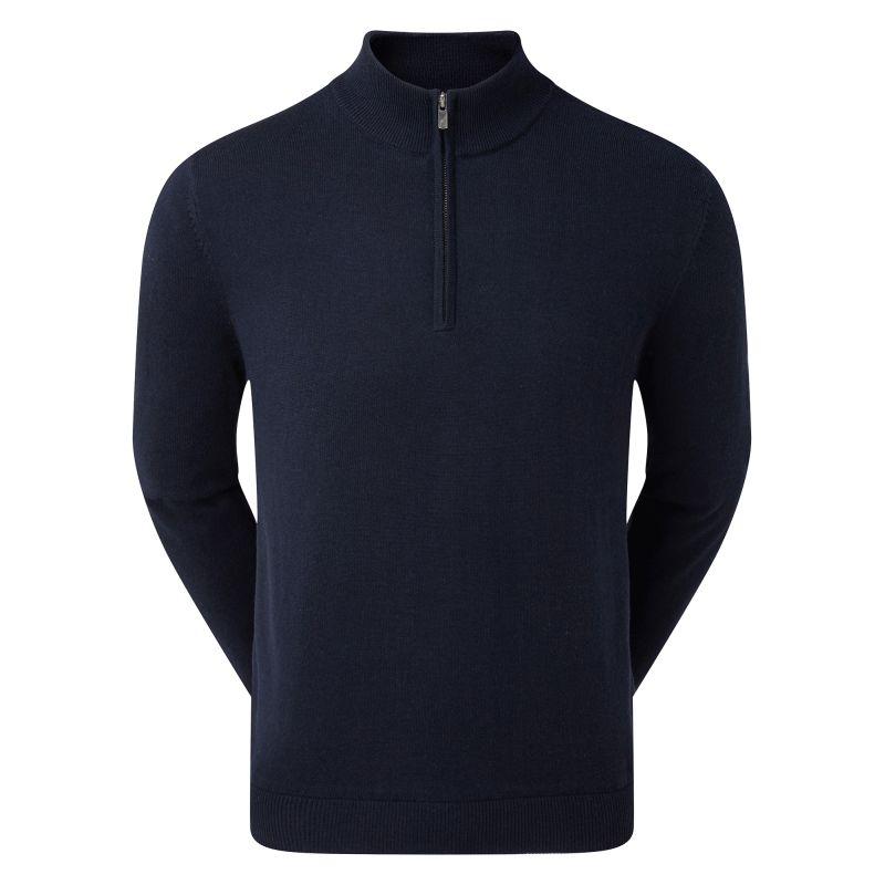 FootJoy Half-Zip Lined Pullover - Navy