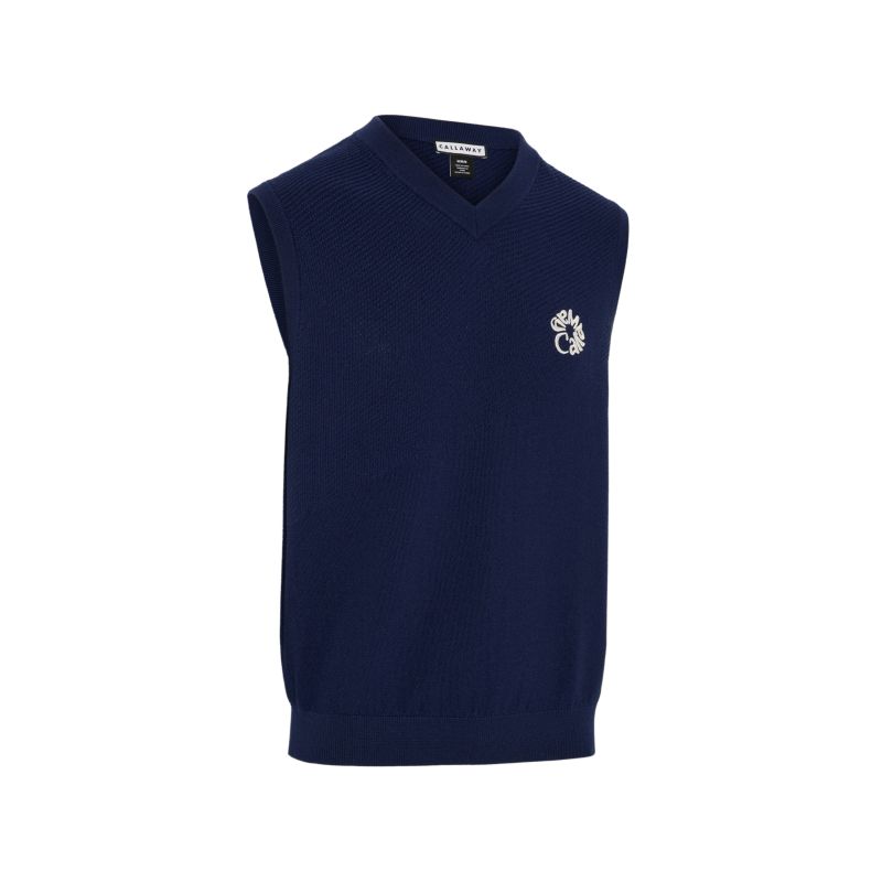 Callaway Legacy Collection Mixed Texture Vest - Medieval Blue