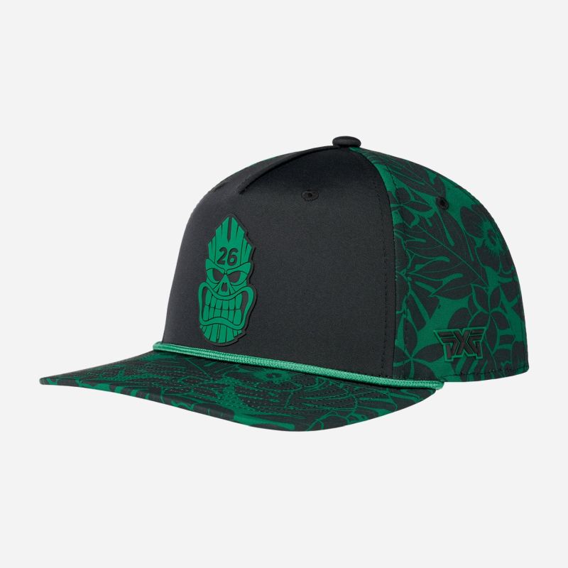 PXG Darkness Tiki Skull 5-Panel Curved Bill