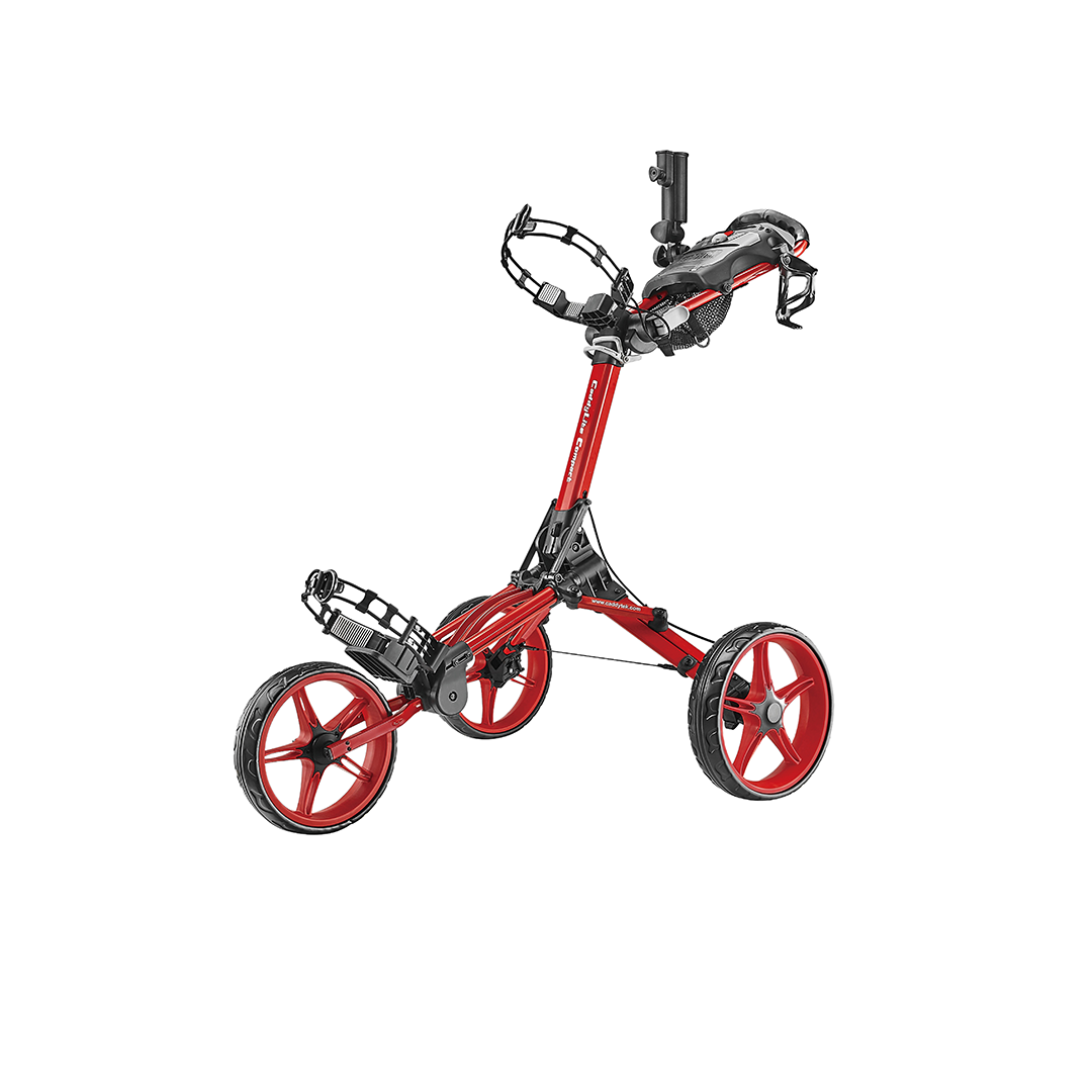 CaddyTek CaddyLite Compact - Golfvogn med 3 hjul – Rød
