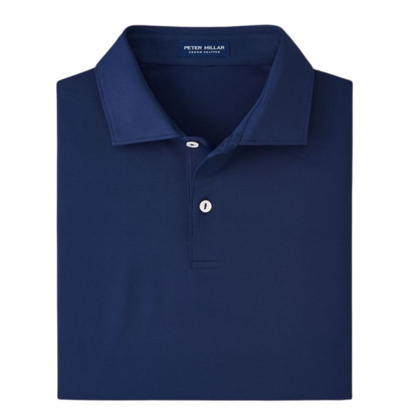 Peter Millar Solid Performance Jersey Polo - Navy