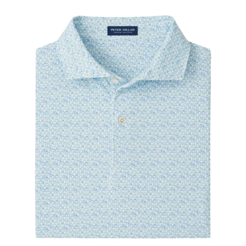 Peter Millar Wood Fired Performance Jersey Polo ES Collar - White